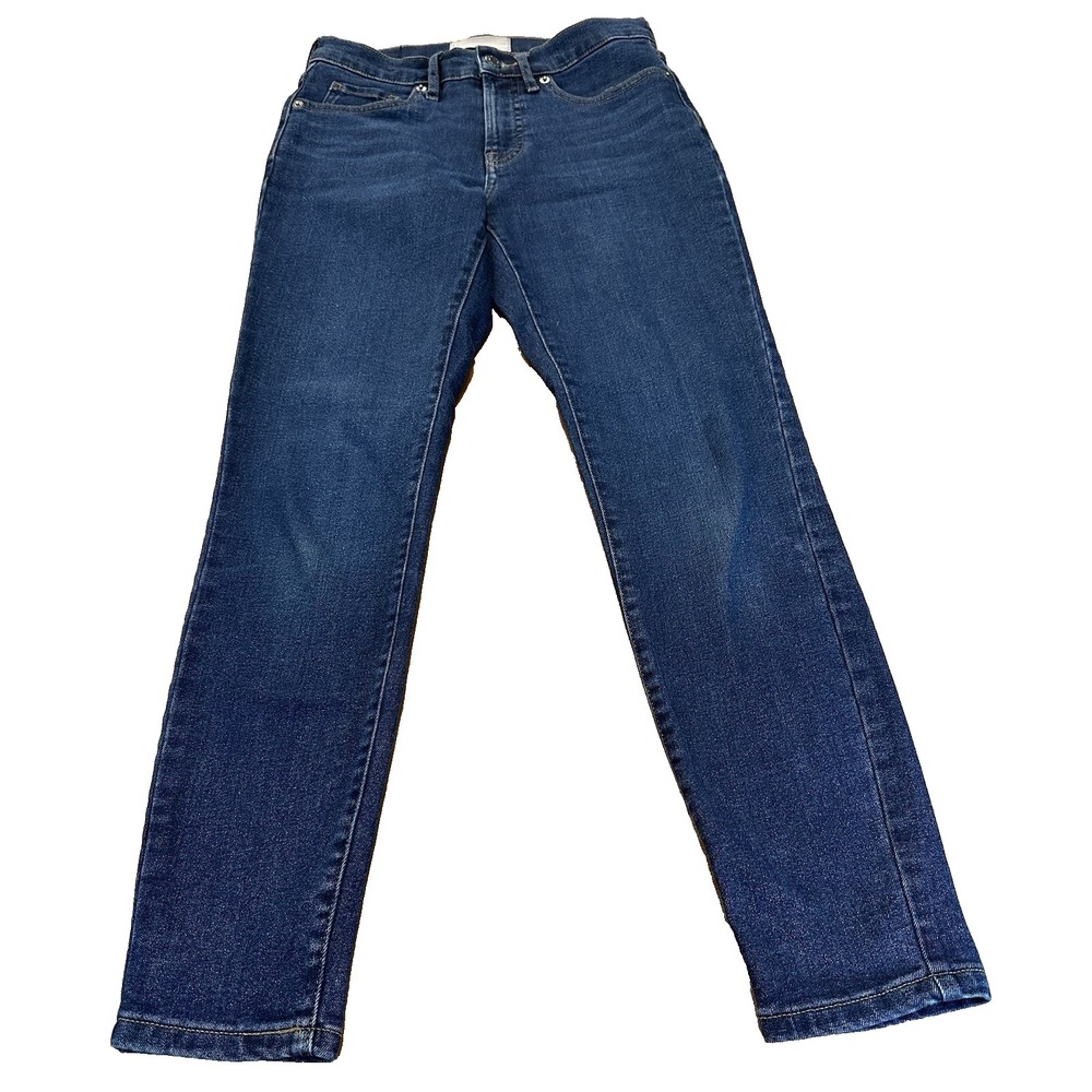 Everlane Jeans Women Ankle Slim Leg Mid Rise Dark Wash Blue Denim Size 26‎